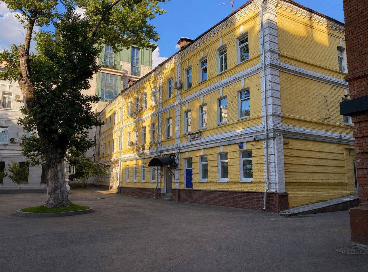 фасад дома, здание по адресу г Москва, ул Бронная М., д 24 стр 4 